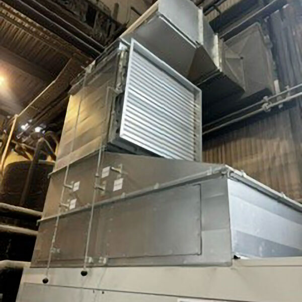 Installation d'un réseau de gaines sur une centrale d'air