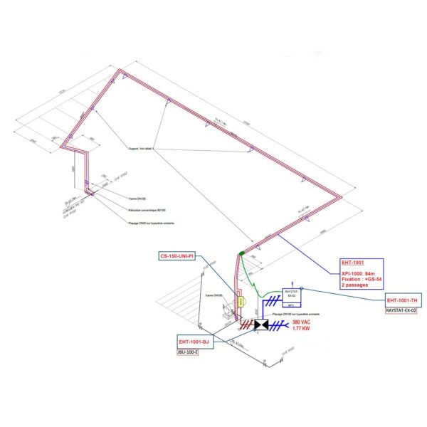 Plan de traçage électrique et dossier technique du bureau d'études CEVI