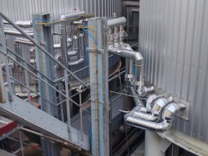 Chantier Calorifuge eau glacée sur une usine de bière - brasserie Pas-de-Calais 62